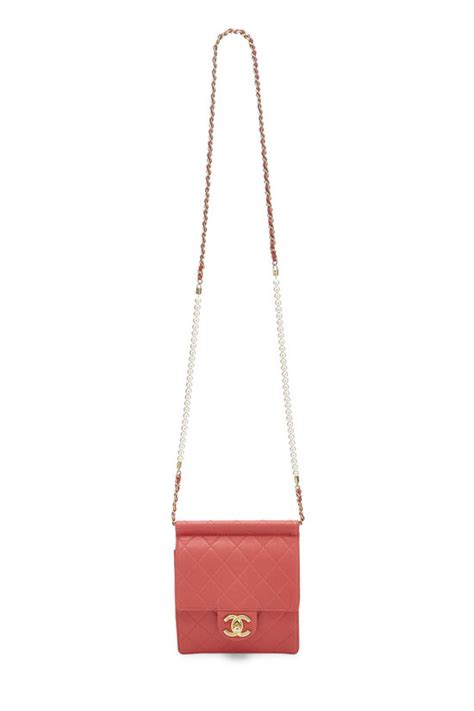 chanel quilted chain bucket bag|large pearl chain flap bag.